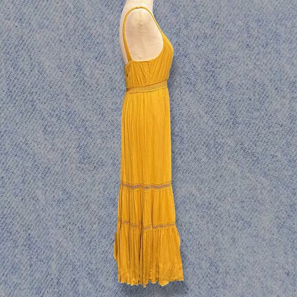 Altar’d State Yellow Lace Detail Maxi Dress Sz: XS - Picture 3 of 7